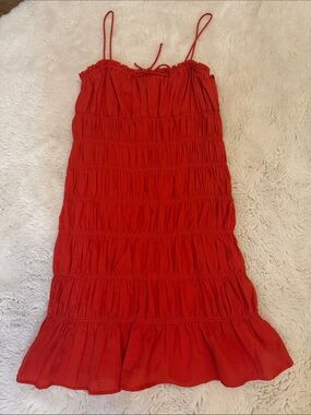 Red Sundress with Spaghetti Straps
